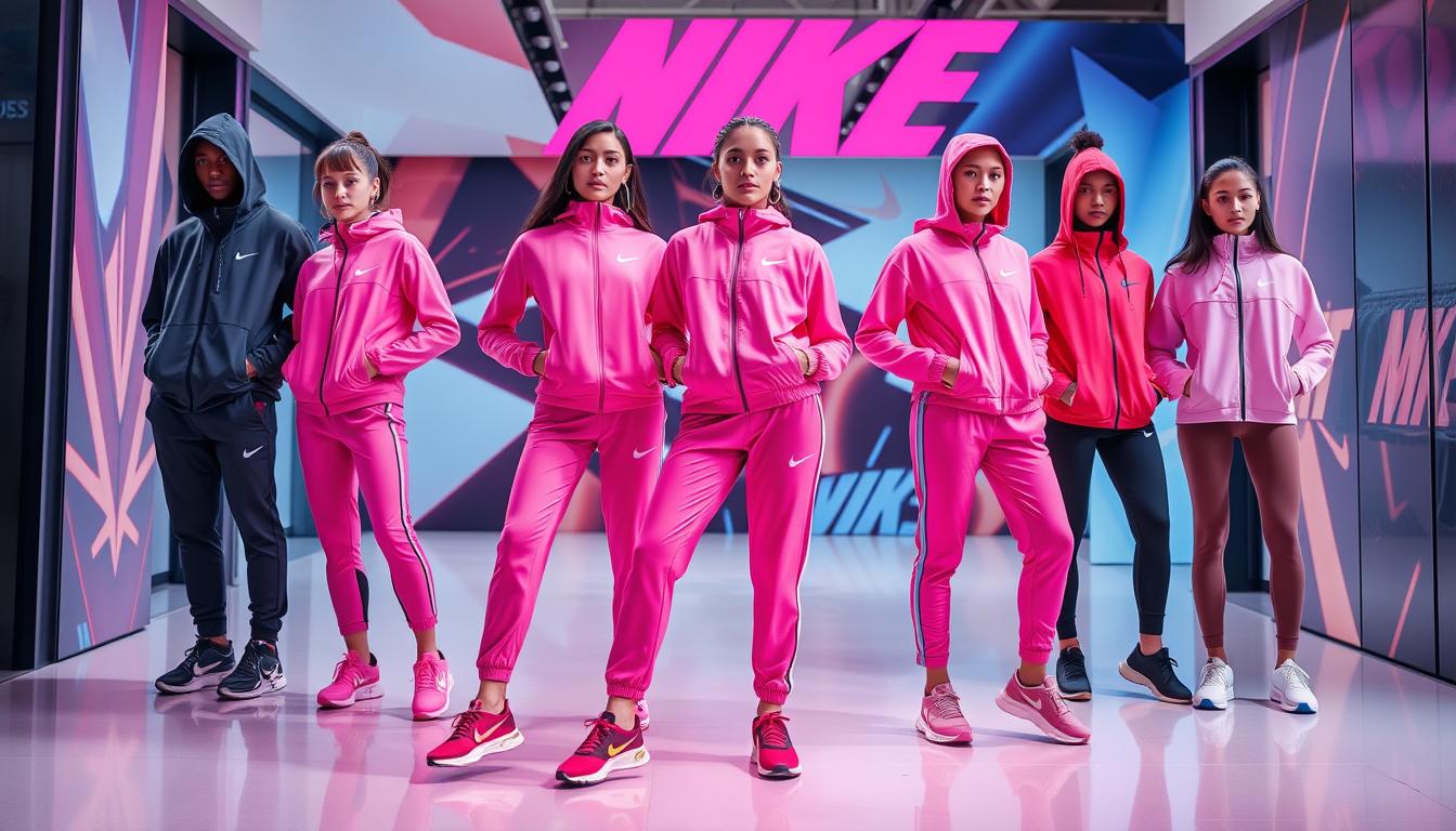 pink nike tech